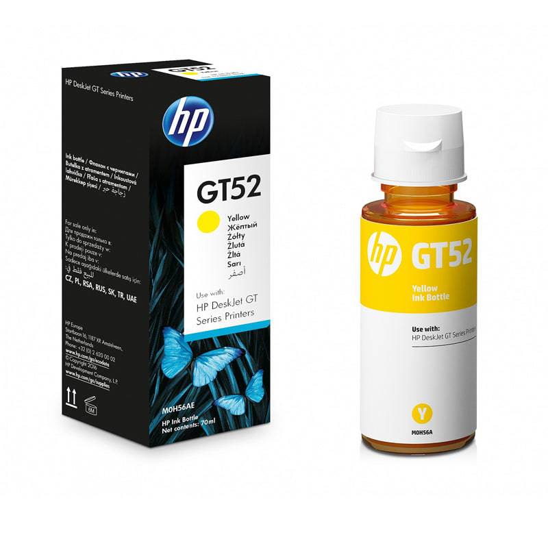 HP GT52 Yellow Ink Bottle - 8K Pages / Yellow Color / Ink Cartridge