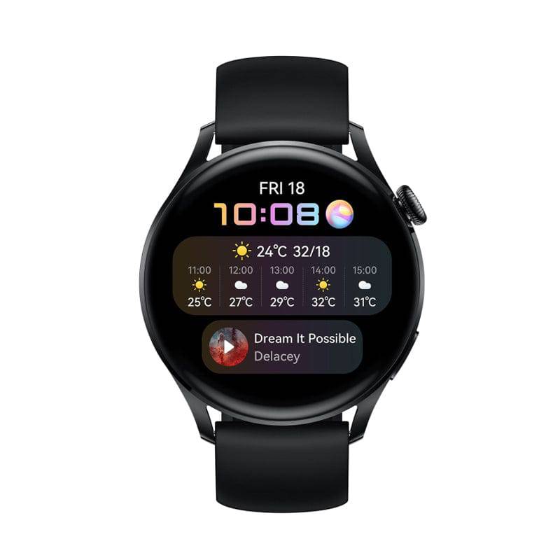 Huawei Watch 3 - 1.43" AMOLED / Bluetooth / Wi-Fi / LTE / Black