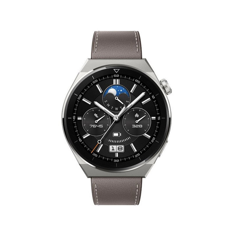 Huawei Watch GT 3 Odin Pro Smart Watch - 1.43" AMOLED / 46mm / Bluetooth / Gray Leather