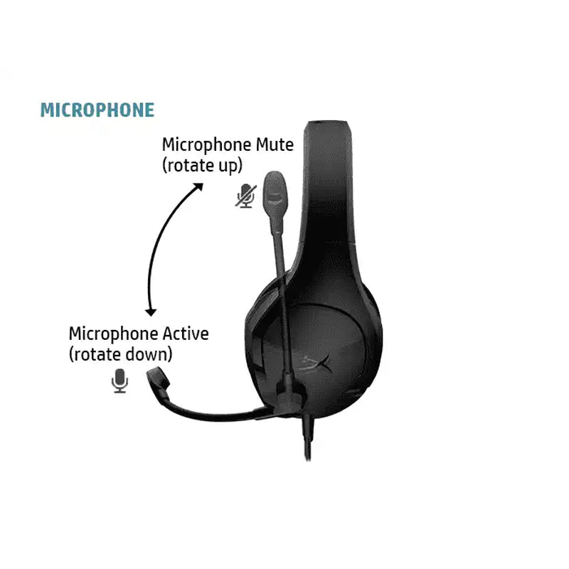 هايبر إكس كلاود ستينجر كور سماعة الرأس - 3.5 ملم / فوق الأذن / أسود