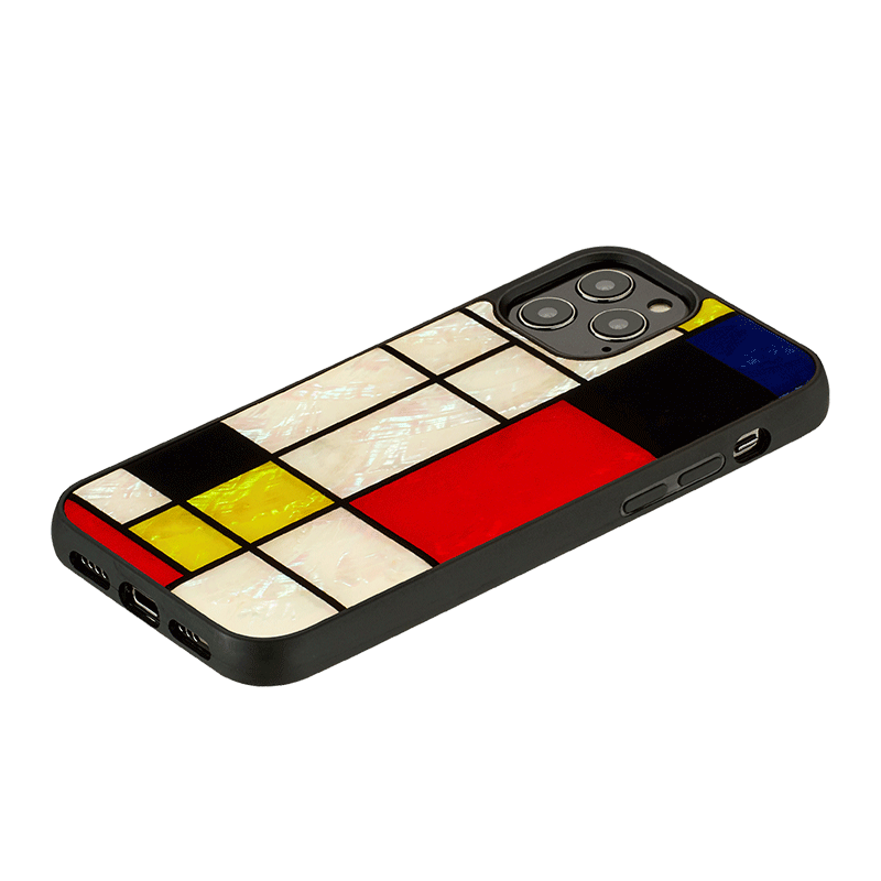 Ikins Natural Pearl Case For iPhone 12 & 12 Pro - Mondrian