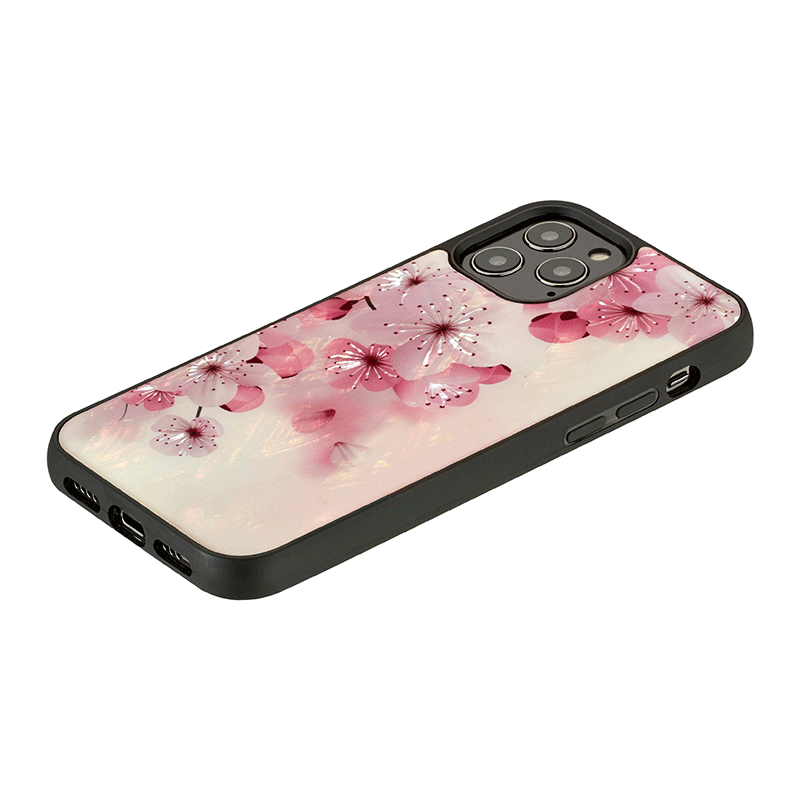 Ikins Natural Pearl Case For iPhone 12 Pro Max - Lovely Cherry Blossom