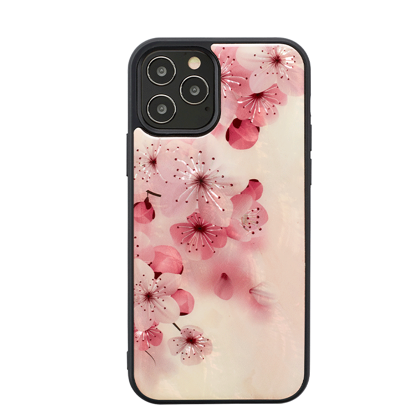 Ikins Natural Pearl Case For iPhone 12 Pro Max - Lovely Cherry Blossom