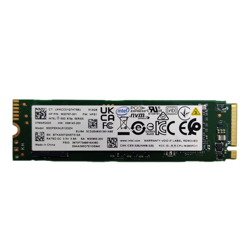Intel 670p Series M.2 PCIe NVMe SSD - 512GB / M.2 2280 / PCIe 3.0