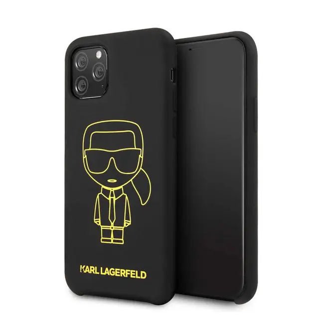 iPhone 11 Pro Max - Black Karl Lagerfeld Ikonik Silicone Case for