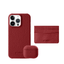 iPhone 13 Pro - Airpod Pro 2 - Red Leather Case Gift Set With Wallet