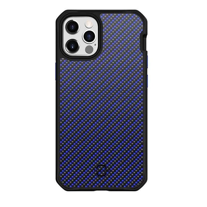 Itskins Carbon Case - Apple iPhone 12 & 12 Pro / Blue Carbon