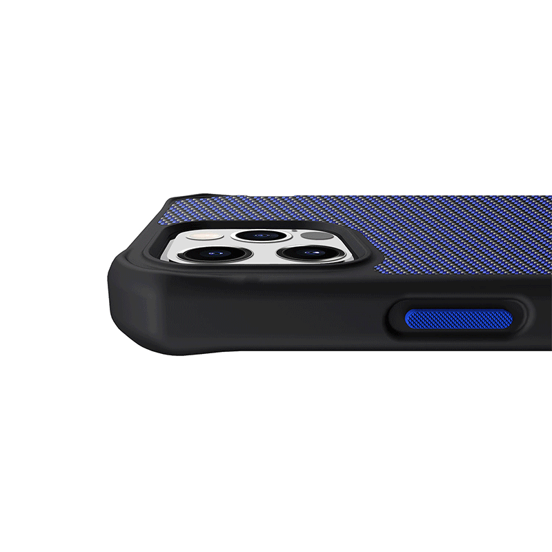 Itskins Carbon Case - Apple iPhone 12 & 12 Pro / Blue Carbon