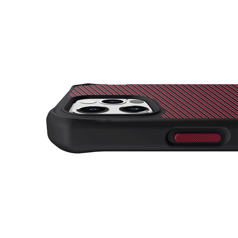 Itskins Carbon Case - Apple iPhone 12 & 12 Pro / Red Carbon