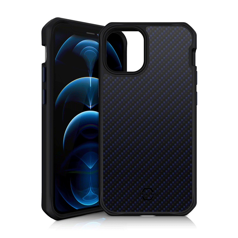 Itskins Carbon Case - Apple iPhone 12 Pro Max / Blue Carbon