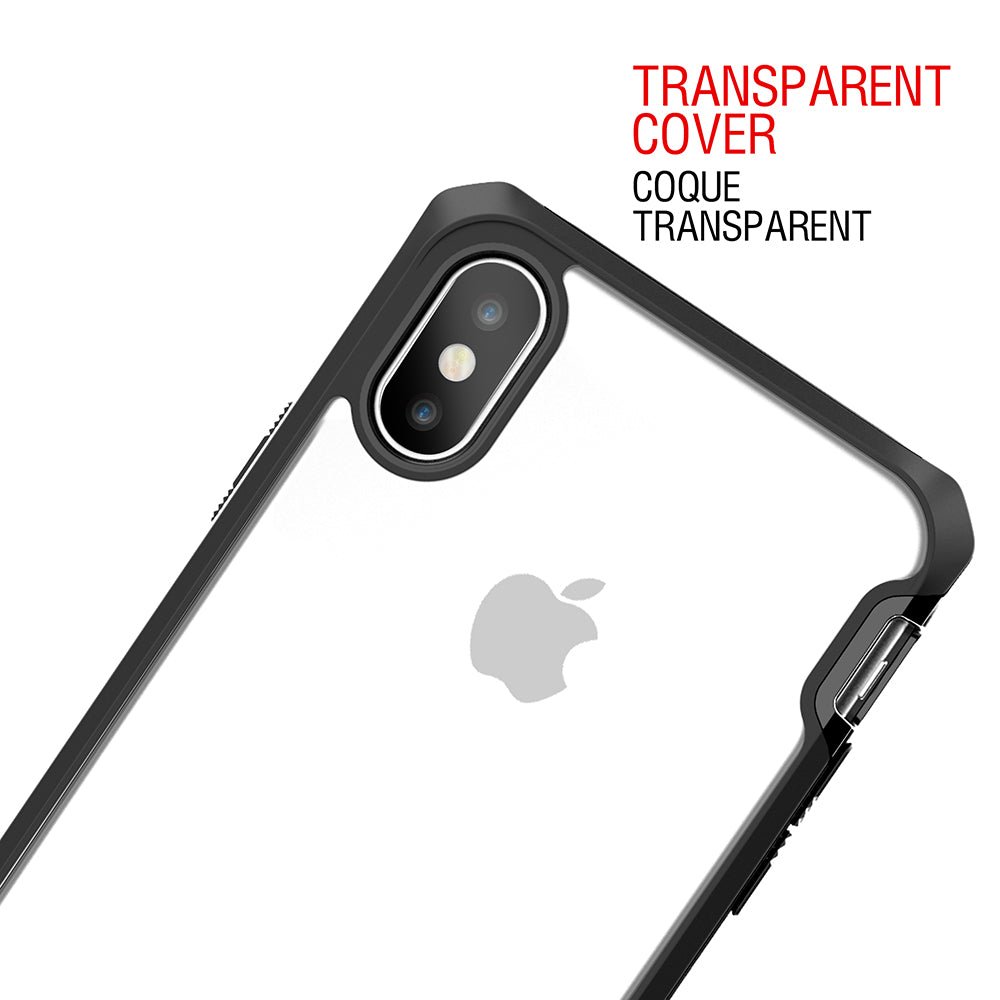 Itskins Hybrid Edge Metallic Frame Case Anti Shock Up To 2 Mtr For iPhone Xs Max - Black Mat