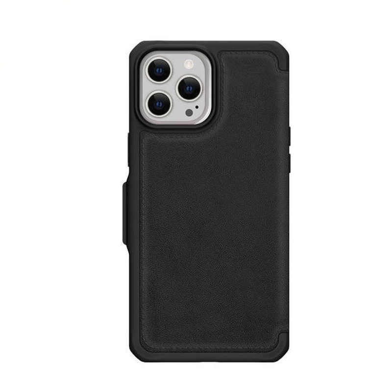 Itskins Hybrid Folio Leather Series Cover - Apple iPhone 13 Pro / Black