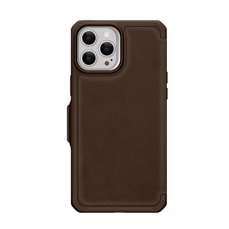 Itskins Hybrid Folio Leather Series Cover - Apple iPhone 13 Pro / Brown