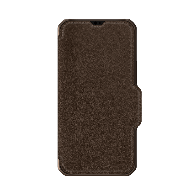 Itskins Hybrid Folio Leather Series Cover - Apple iPhone 13 Pro Max/ Brown