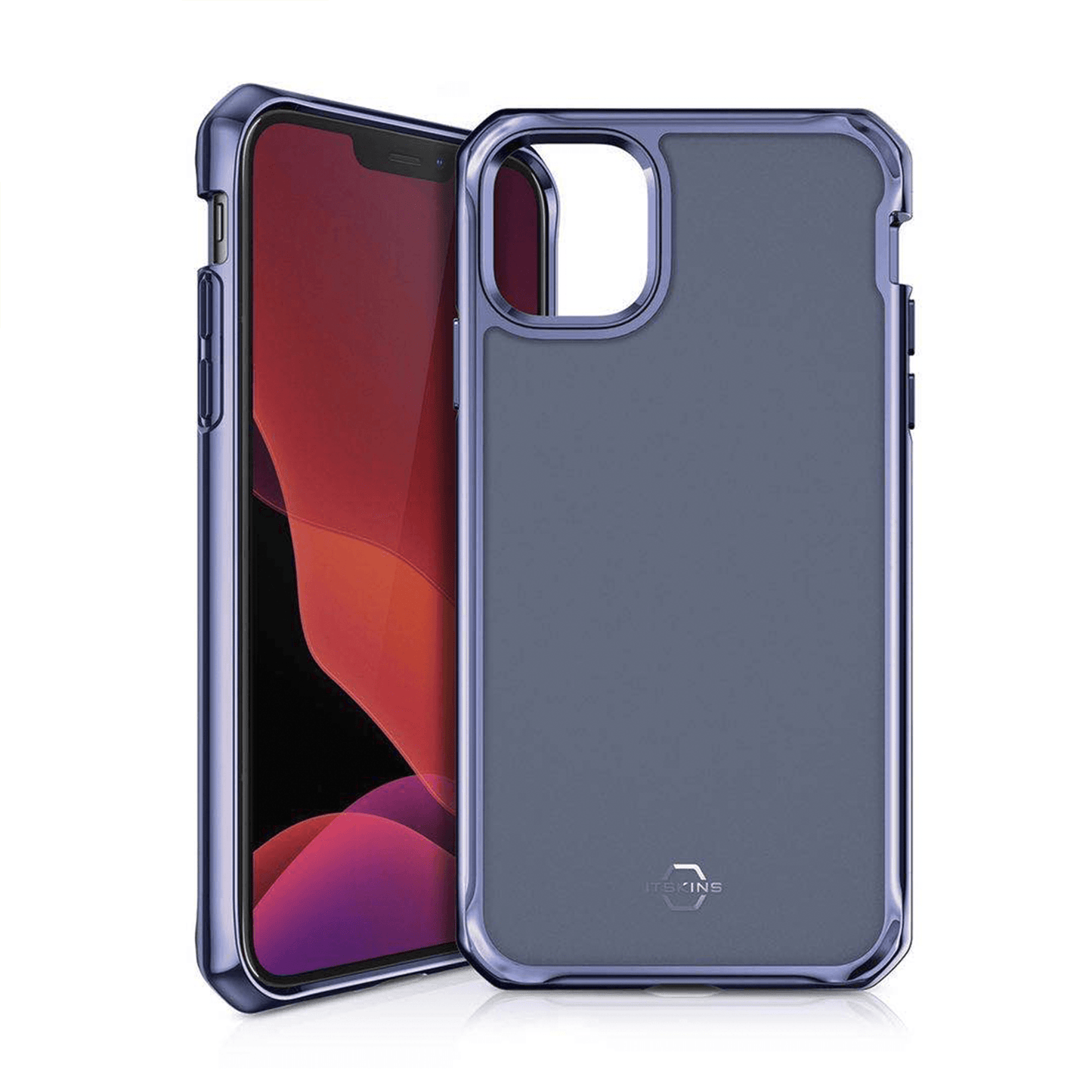 Itskins Hybrid Glass Case - Apple iPhone 12 & 12 Pro / Deep Blue