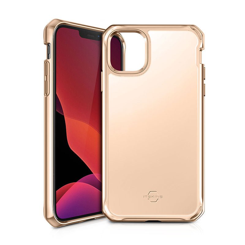 Itskins Hybrid Glass Case - Apple iPhone 12 & 12 Pro / Gold