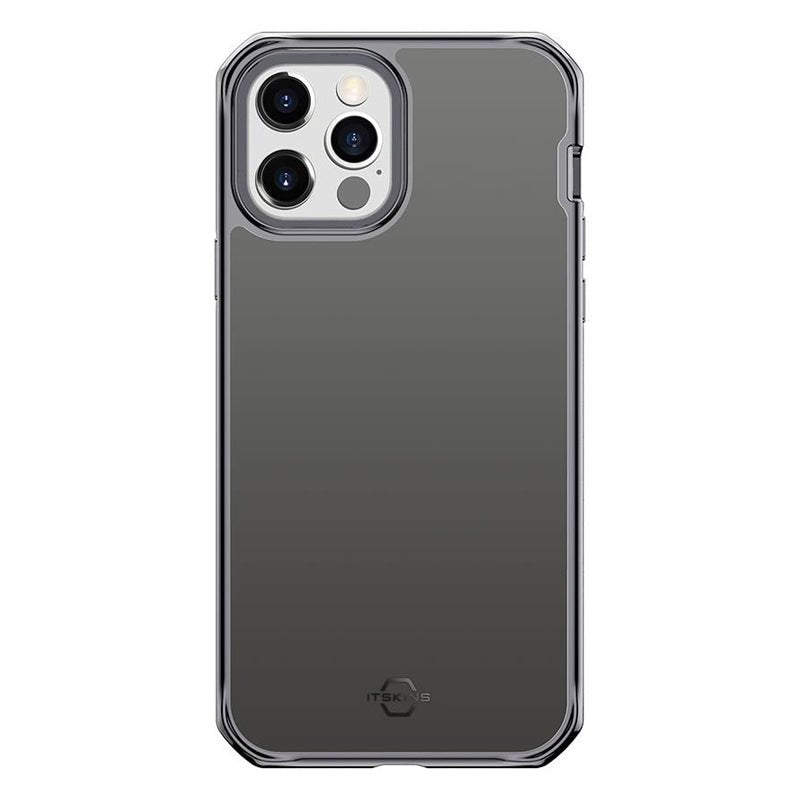 Itskins Hybrid Glass Case - Apple iPhone 12 & 12 Pro / Space Grey