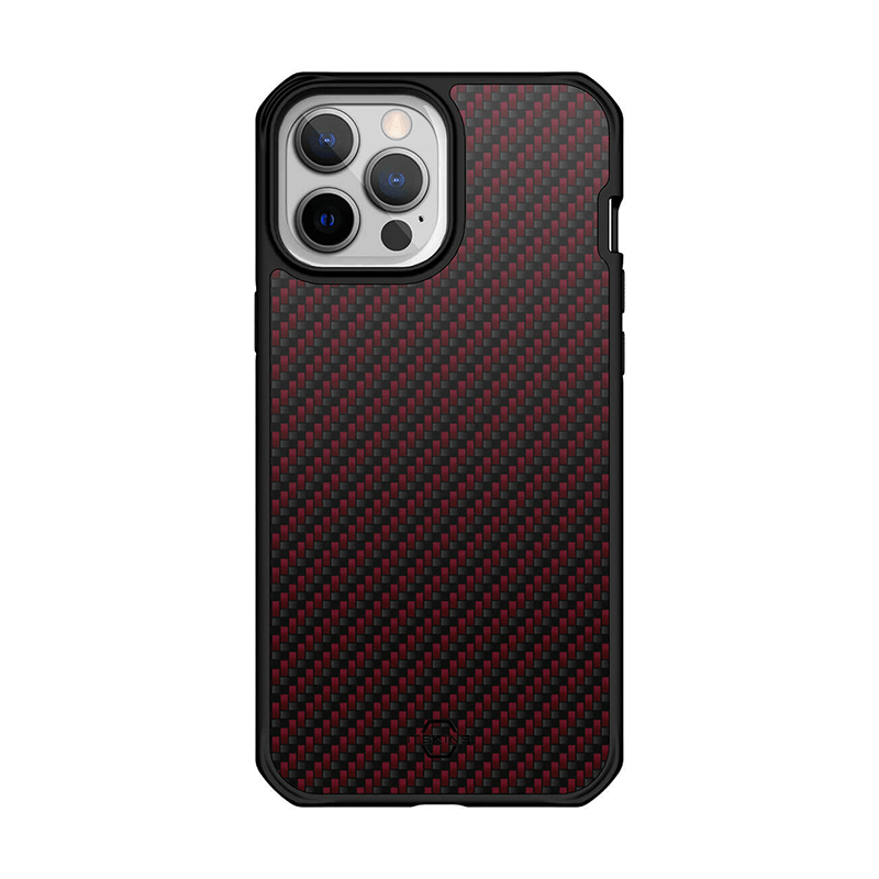 Itskins Hybrid Mag Carbon Series Cover - Apple iPhone 13 Pro / Carbon Red