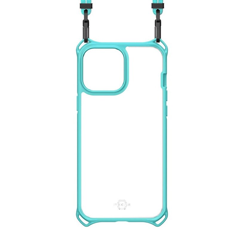 Itskins Hybrid Sling Case - Apple iPhone 13 Pro / Light Blue And Transparent