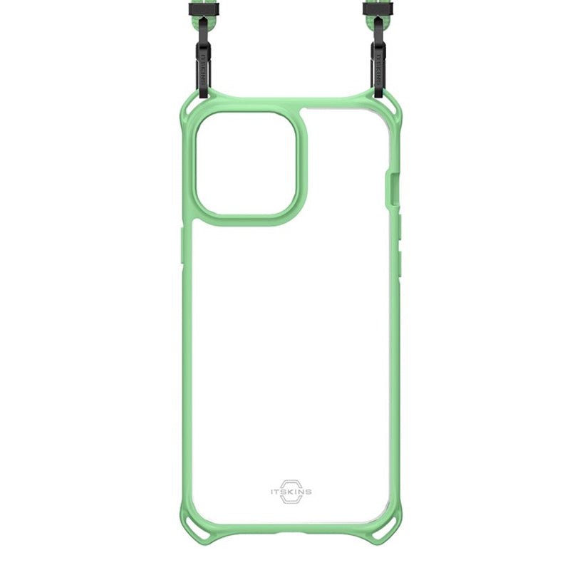 Itskins Hybrid Sling Case - Apple iPhone 13 Pro / Light Green And Transparent