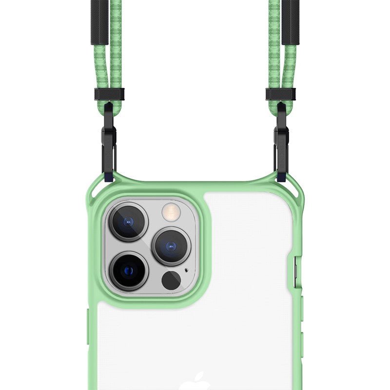 Itskins Hybrid Sling Case - Apple iPhone 13 Pro Max / Light Green And Transparent