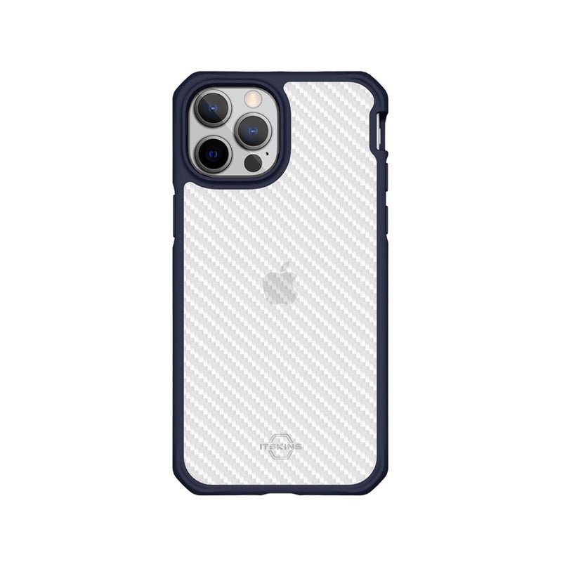 Itskins Hybrid Tek Case - 3M Drop Safe / iPhone 13 Pro Max / Deep Blue And Transparent