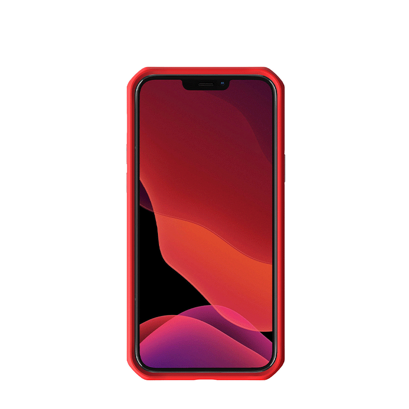 Itskins Hybrid Tek Case - Apple iPhone 12 & 12 Pro / Red And Transparent