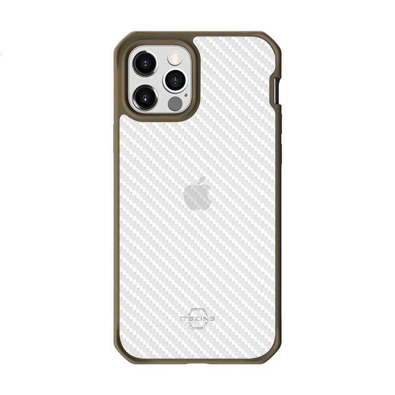 Itskins Hybrid Tek Case - Apple iPhone 12 Pro Max / Kaki And Transparent