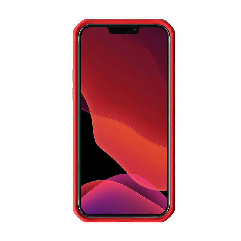 Itskins Hybrid Tek Case - Apple iPhone 12 Pro Max / Red And Transparent