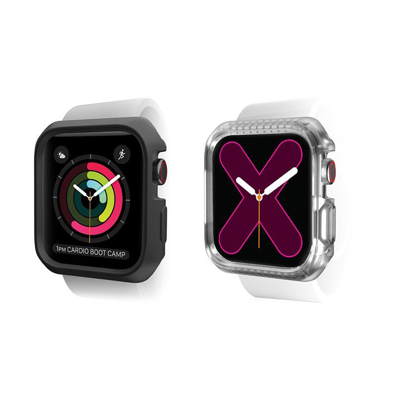 Itskins Spectrum Metal Case - 40mm / Apple Watch Series 6 / 5 / 4 / Se / Black + Clear - Pack of 2