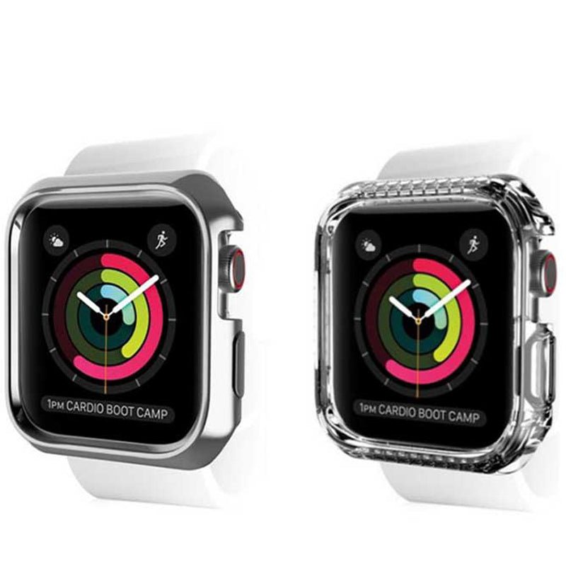Itskins Spectrum Metal Case - 44mm / Apple Watch Series 6 / 5 / 4 / Se / Space Gray + Clear - Pack of 2