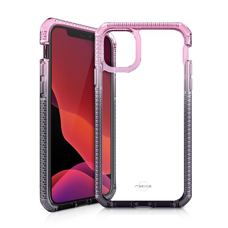 Itskins Supreme Prism Case - Apple iPhone 12 & 12 Pro / Light Pink And Grey