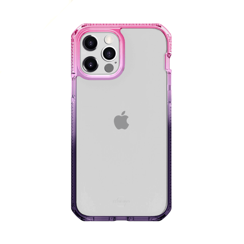 Itskins Supreme Prism Case - Apple iPhone 12 Pro Max / Light Pink And Grey