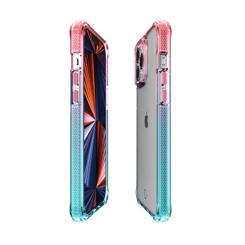 Itskins Supreme Prism Case - Apple iPhone 13 Pro / Light Pink And Light Blue