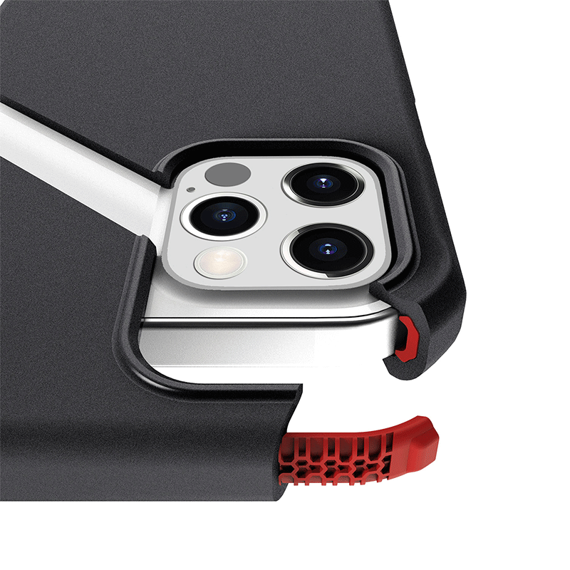 Itskins Supreme Solid Case For iPhone 12 & 12 Pro - Black And Red