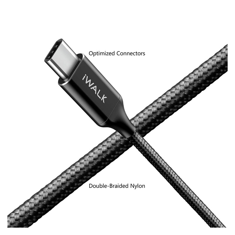 iWALK Data Cable - USB-C To USB-C / 1.2 Meters / Black