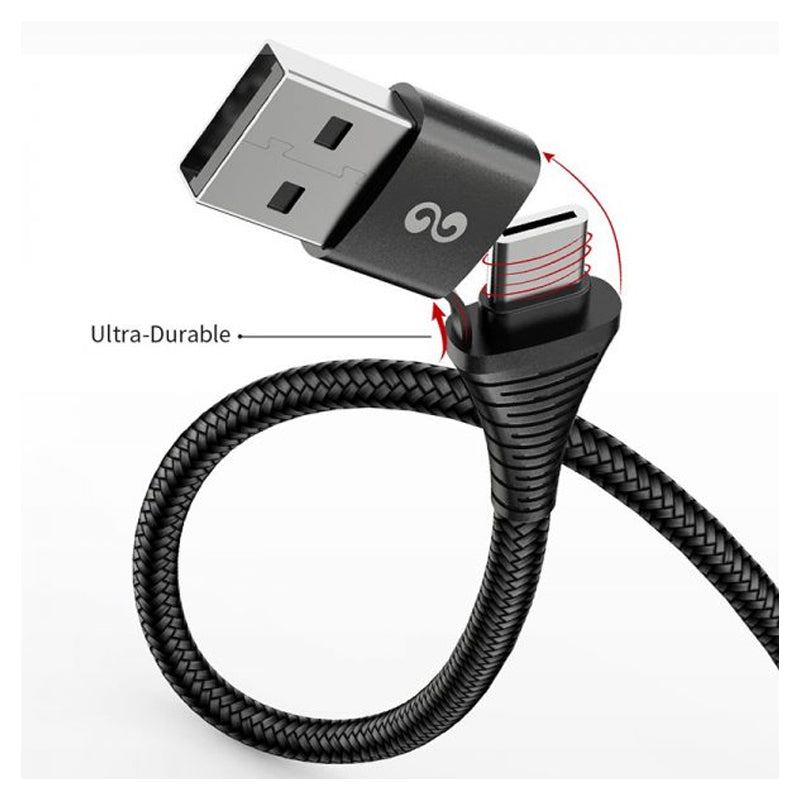 iWALK Twister Duo One For All Multi Charging Cable - USB-C/ Lightning To USB-C/USB-A / 1 Meter / Black