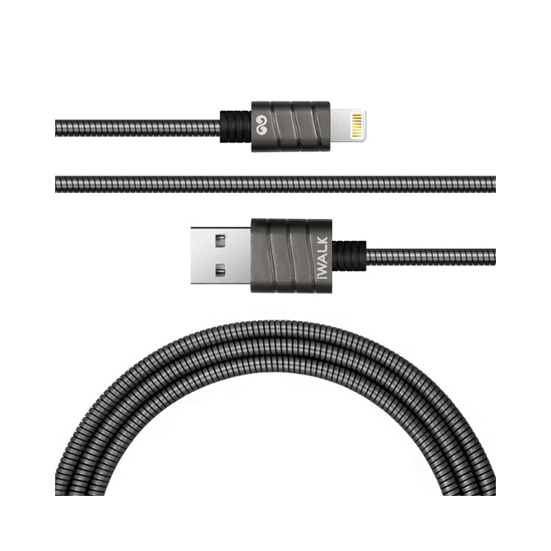 iWALK Metallic Cable - Lightning / 1 Meter / Gray