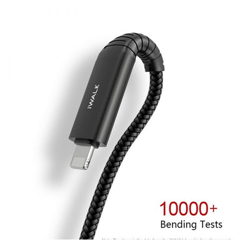iWALK Twister Duo One For All Multi Charging Cable - USB-C/ Lightning To USB-C/USB-A / 1 Meter / Black