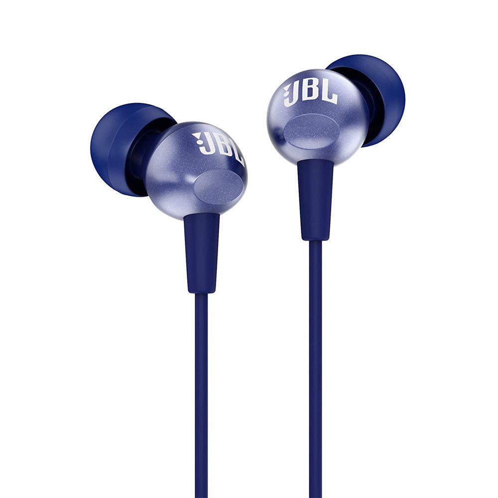JBL Ear Headphones With Mic - Blue