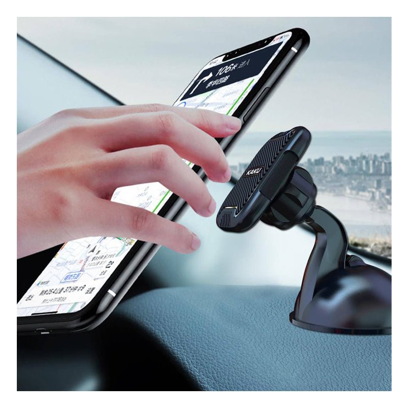 Kaku Windshield Magnetic Car Phone Holder - 360° / Black