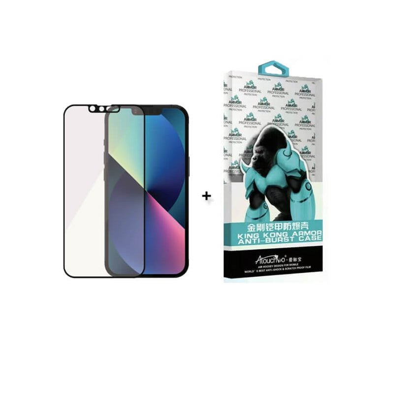 King Kong Anti Burst Clear Case + Tempered Glass Screen Protector - iPhone 13 Pro Max - Bundle Offer