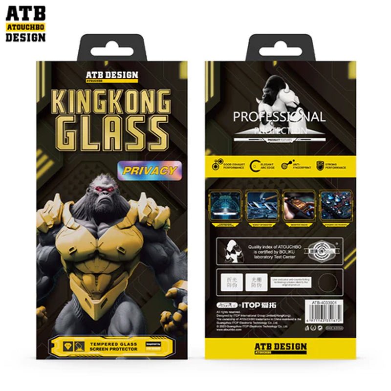 King Kong Tempered Glass Screen Protector - iPhone 15 / Privacy