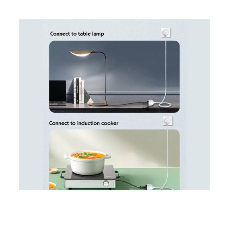 لدنيو تمديد 5 م مقبس طاقة حبل مع عالمي  2500 واط - أبيض