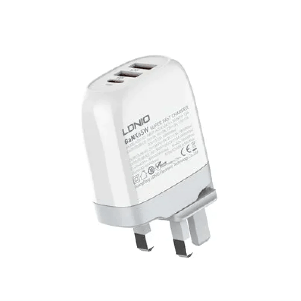 LDNIO 65W GaN Super Fast Charger with USB A Cable to C – A3511Q
