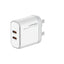 LDNIO Dual Super Fast Charging Adaptor with Cable - 35W / USB-C / White