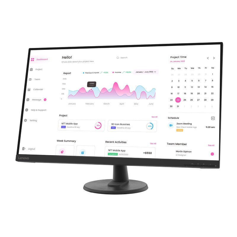 Lenovo D32-40 - 31.5" VA FHD / 4ms / HDMI / DisplayPort - Monitor