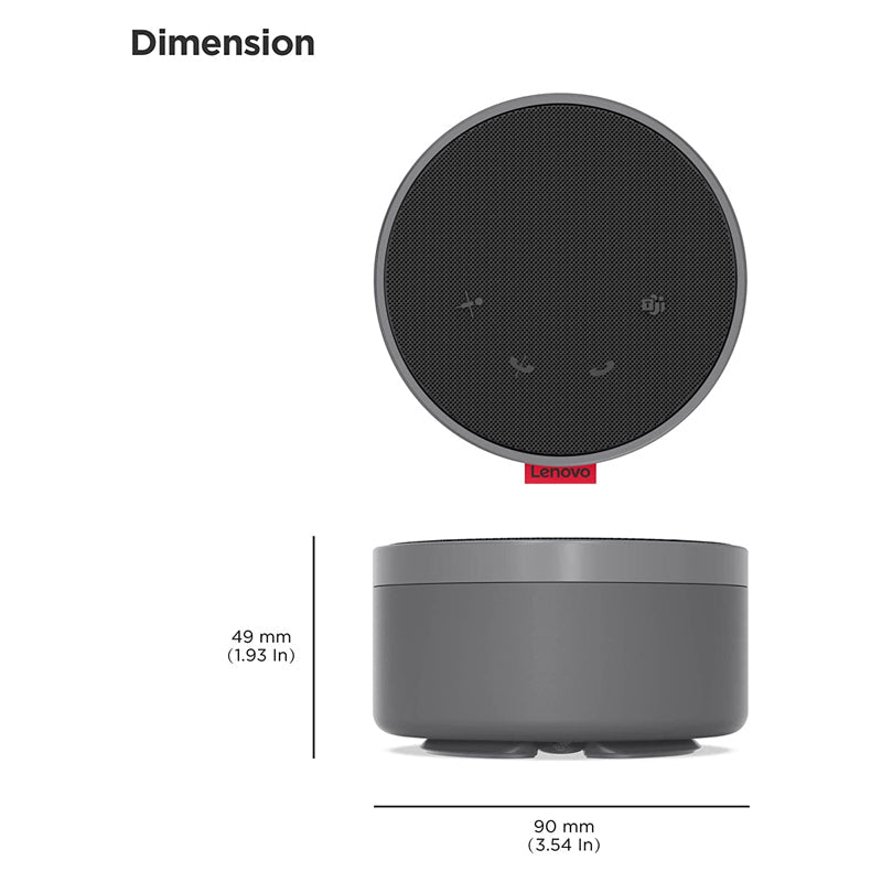 Lenovo Go Wired Speakerphone - 790 mm / USB-C / Storm Grey