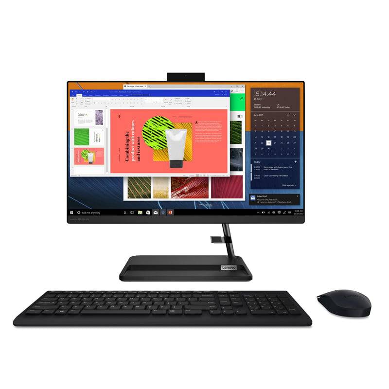 Lenovo IdeaCentre 3 AIO PC (Win 11 Home) - i5 / 8GB / 256GB (NVMe M.2 SSD) / 21.5" FHD Non-Touch / Black / 1YW - Desktop