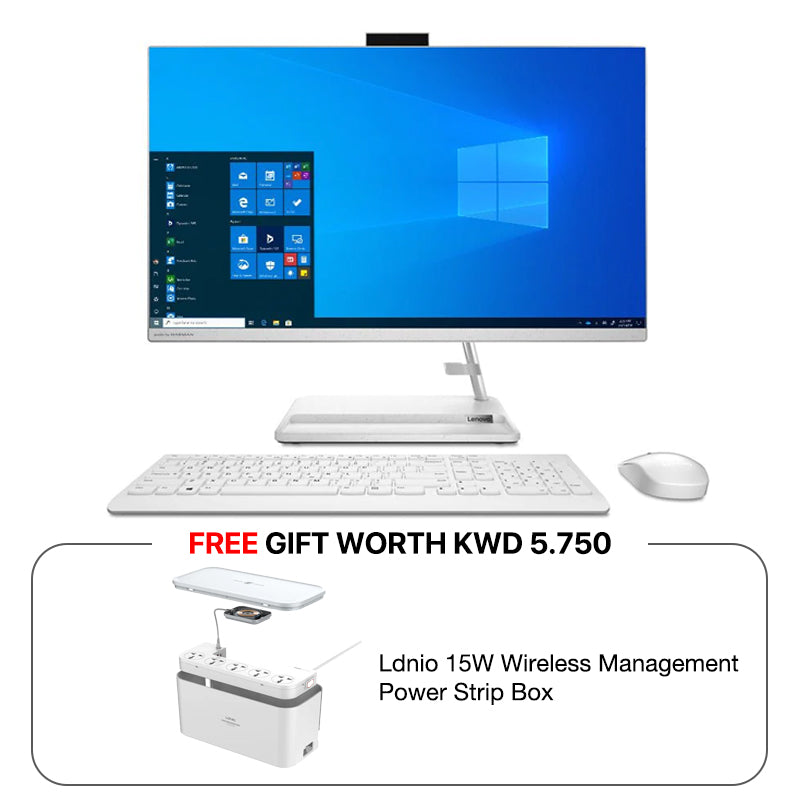 Lenovo IdeaCentre 3 Gen 6 AIO PC - i5 / 4GB / 1TB / 21.5" FHD Non-Touch / Win 11 Pro / 1YW / English / White - Desktop